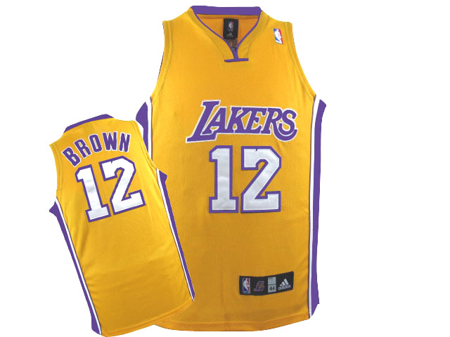 Branded NBA Los Angeles Lakers Shannon Brown Swingman Home Adidas Jerseys